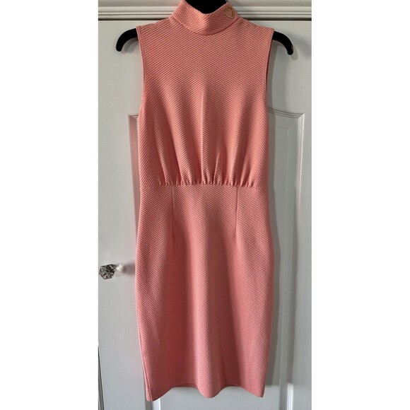 Love Moschino High Neck Sleeves dress In Peach Color Size 2 - Picture 1 of 6